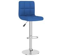 vidaXL Tabouret de bar Bleu Tissu334233 Bleu G
