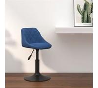 vidaXL Tabouret de bar Siège pivotant de bistro Bleu velours