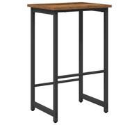 vidaXL Tabouret de Bar Bois Ancien 40 x 32 x 74 cm Bois d'ingénierie, Tabouret de Bar rectangulaire, Moderne, Ajustable, Bois, Cadre en Acier, Design Minimaliste pour Salon