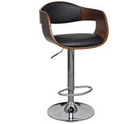 vidaXL Tabouret de bar Bois courbé et similicuir