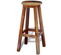 Tabouret de Bar en Bois Massif Recyclé Chaise Haute Fauteuil Bistrot