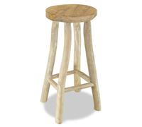 Tabouret De Bar Teck Marron Brun