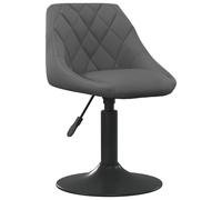 vidaXL Tabouret de bar Gris foncé Velours.