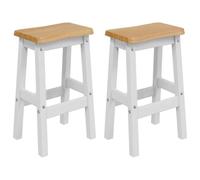 vidaXL Tabouret de Bar Haut EKAI 2 pc Blanc 40 x 29 x 63 cm