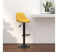 vidaXL Tabouret de bar Jaune moutarde Velours335345 Jaune G