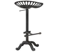 vidaXL Tabouret de bar Noir Fonte