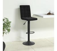 vidaXL Tabouret de bar Noir Velours