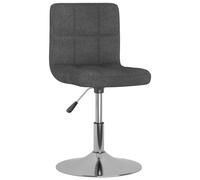vidaXL Tabouret de bar pivotant Tissu gris foncé
