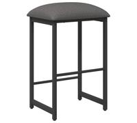 vidaXL Tabouret de bar rectangulaire en bois - 40 x 32 x 74 cm - Design moderne - Assise réglable - Repose-pieds confortable - Cadre élégant - Gris clair
