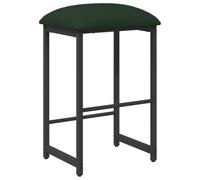 vidaXL Tabouret de bar rectangulaire en bois - 40 x 32 x 74 cm - Design moderne - Assise réglable - Repose-pieds confortable - Cadre élégant - Vert foncé