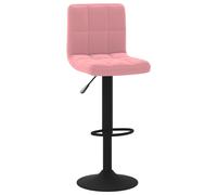 vidaXL Tabouret de bar Rose Velours