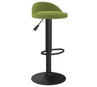 vidaXL Tabouret de Bar Siège de Pub Chaise Pivotante de Bar Tabouret de Comptoir Siège de Bistrot Intérieur Hauteur Réglable Vert Clair Velours