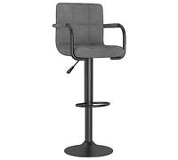 vidaXL Tabouret de Bar Siège de Pub Fauteuil Pivotant de Bar Tabouret de Comptoir Siège de Bistrot Chaise de Pub Maison Intérieur Gris Clair Tissu
