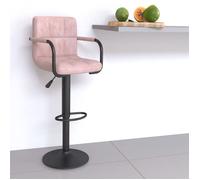 vidaXL Tabouret de bar 334653 Siège pivotant en velours Rose