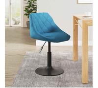 vidaXL Tabouret de bar Siège pivotant de bistro Bleu velours