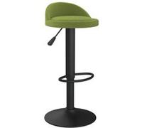 vidaXL Tabouret de Bar Siège de Pub Chaise Pivotante de Bar Tabouret de Comptoir Siège de Bistrot Intérieur Hauteur Réglable Vert Clair Velours