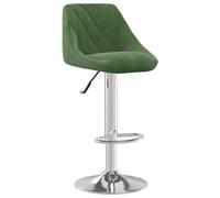 Vidaxl Tabouret De Bar Vert Foncé Velours Vert