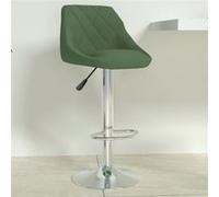 Vidaxl Tabouret De Bar Vert Foncé Velours Vert