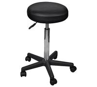vidaXL Tabouret de bureau Noir Noir G