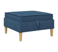 vidaXL Tabouret de canapé avec espace de rangement en tissu bleu, salon, ottoman moderne, espace de rangement robuste, rembourrage pratique, design élégant et minimaliste