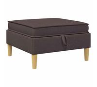 vidaXL Tabouret de canapé avec espace de rangement en tissu marron foncé, tabouret de salon, design rectangulaire moderne, beaucoup d'espace de rangement, utilisation polyvalente pour l'ordre et le