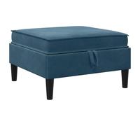 vidaXL Tabouret de canapé avec rangement bleu velours, salon, canapé moderne, siège en velours chic, rectangulaire, grand espace, meubles pratiques et élégants