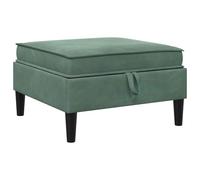 vidaXL Tabouret de canapé avec rangement vert mer velours, salon, canapé moderne, siège en velours chic, rectangulaire, grand espace, meubles pratiques et élégants