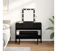 vidaXL Tabouret de coiffeuse Chêne noir 70x35x45 cm Bois d'ingénierie