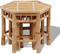 vidaXL Tabouret de jardin 3 pcs. Bambou
