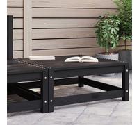 Repose-pied de Jardin Repose-pied de Patio Meuble de Terrasse Meuble de Jardin Tabouret d'Extérieur 70x70x30 cm Noir Bois de Pin Solide