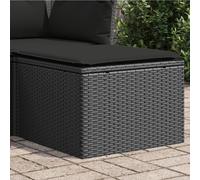 Tabouret de Jardin avec Coussin, Siège avec Housse, Meuble de Patio Balcon Terrasse Arrière-cour Extérieur, Noir 365966