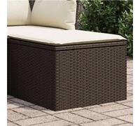 vidaXL Tabouret de Jardin avec Coussin, Siège avec Housse, Meuble de Patio Balcon Terrasse Arrière-cour Extérieur, Brun 366206 Marron G