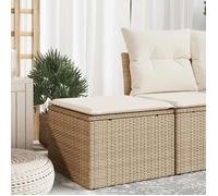 vidaXL Tabouret de Jardin avec Coussin, Siège avec Housse, Meuble de Terrasse Patio Balcon Extérieur, Beige 55x55x37cm 366055