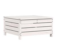 vidaXL Tabouret de jardin Blanc 62x63,5x32 cm Pin massif