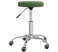 vidaXL Tabouret de massage pivotant en velours – Hauteur réglable – Vert foncé