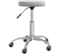 vidaXL Tabouret de massage velours gris clair Gris G