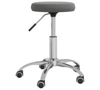 Vidaxl Tabouret De Massage Velours Gris Foncé Gris