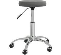 Vidaxl Tabouret De Massage Velours Gris Foncé Gris