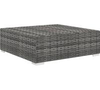 vidaXL Tabouret de pied modulaire 1 pc + supports Poly rotin gris