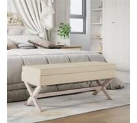 Tabouret de rangement 110x45x49 cm lin344522