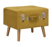 vidaXL Tabouret de rangement 40 cm Jaune moutarde Velours