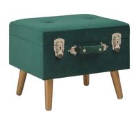 Vidaxl Tabouret De Rangement 40 Cm Vert Velours Vert