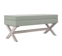 Vidaxl Tabouret De Rangement Gris Clair 110x45x49 Cm Velours