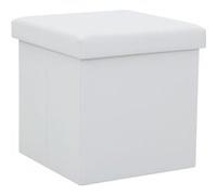 vidaXL Tabouret de rangement pliable Blanc Similicuir247082 Blanc G