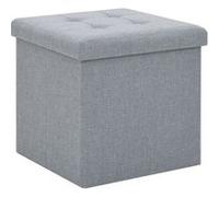 vidaXL Tabouret de rangement pliable Gris clair Faux lin247078 gris clair G