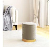 Vidaxl Tabouret De Rangement Rond Gris Foncé Velours Gris