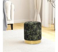 vidaXL Tabouret de rangement rond Multicolore Tissu