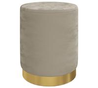 vidaXL Tabouret de rangement rond - Velours Gris foncé