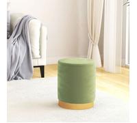 vidaXL Tabouret de rangement rond Vert moutarde Velours 31 x 37 cm 340292