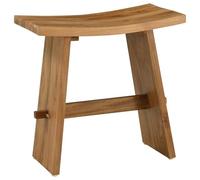 Tabouret de salle de bain en teck - vidaXL - Marron - 50 x 29,5 x 50,5 cm - Bois de teck massif - Design minimaliste